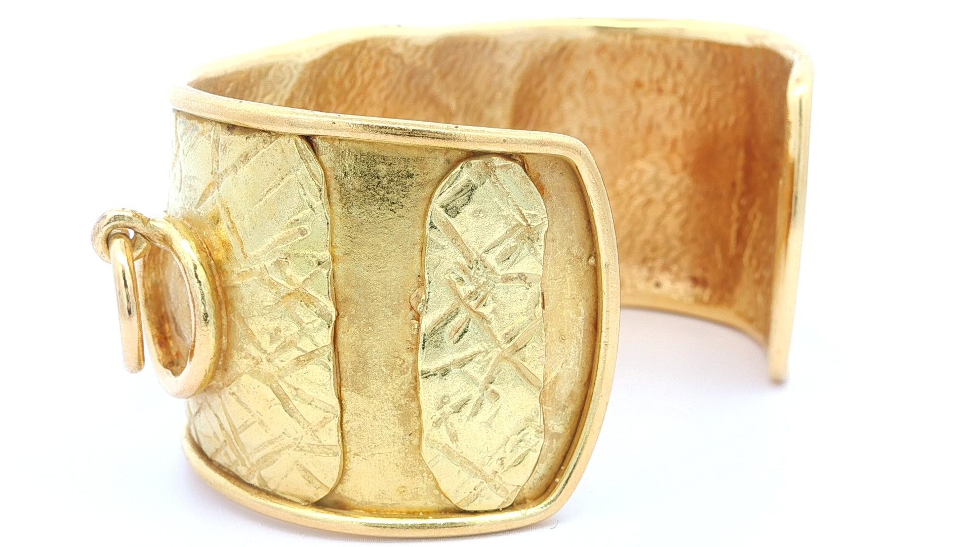 Donna Vintage Denise Roberge, braccialetto con anelli girevoli in oro giallo 18 ct. in vendita