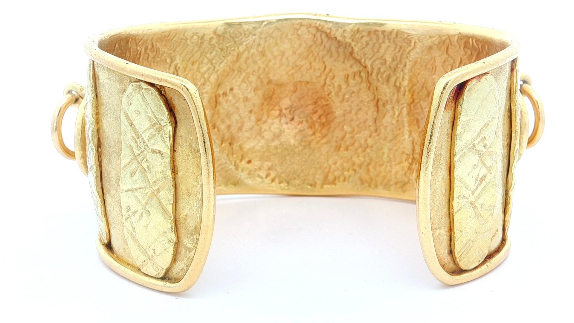 Vintage Denise Roberge, braccialetto con anelli girevoli in oro giallo 18 ct. in vendita 1