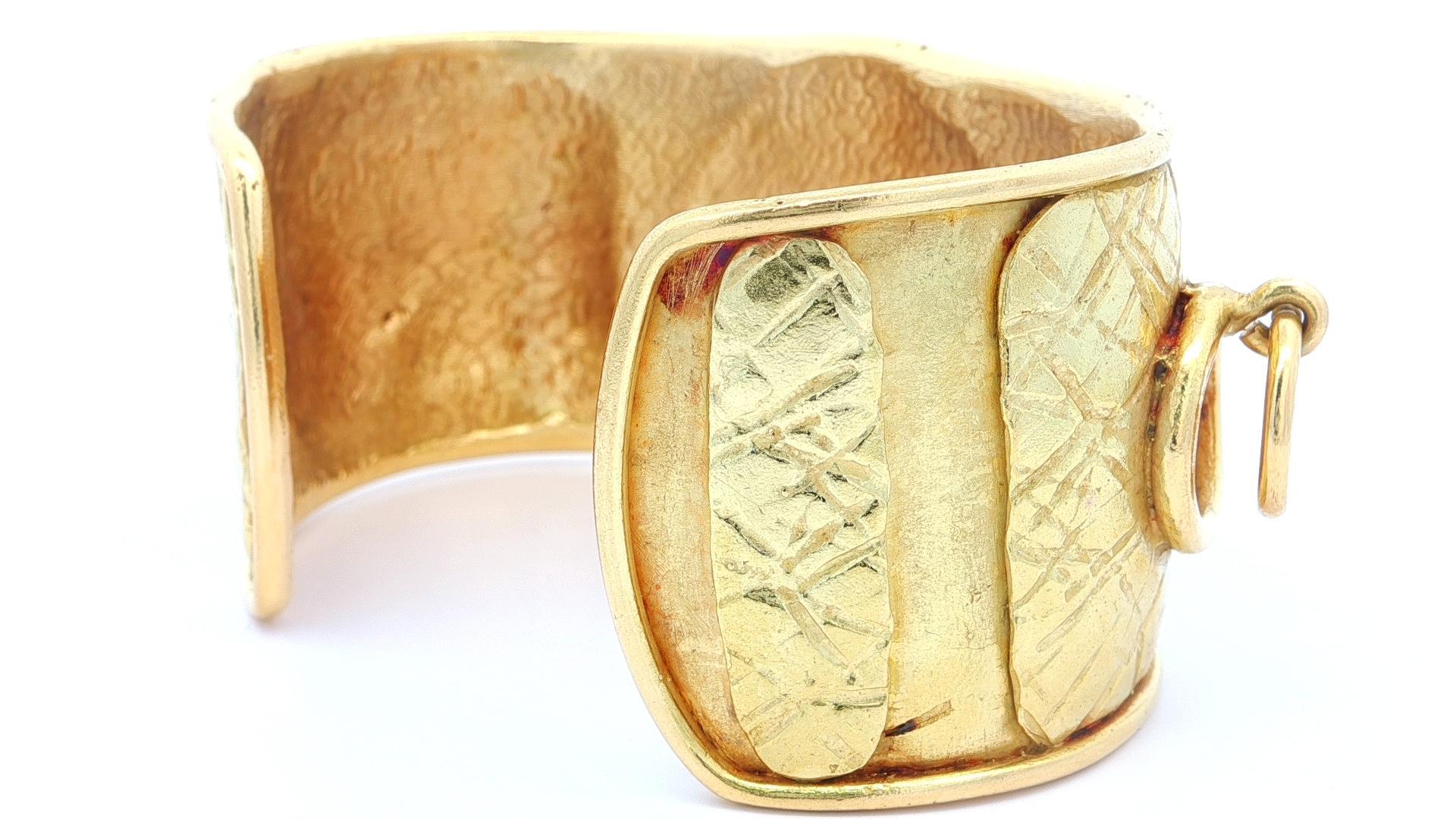 Vintage Denise Roberge, braccialetto con anelli girevoli in oro giallo 18 ct. in vendita 2