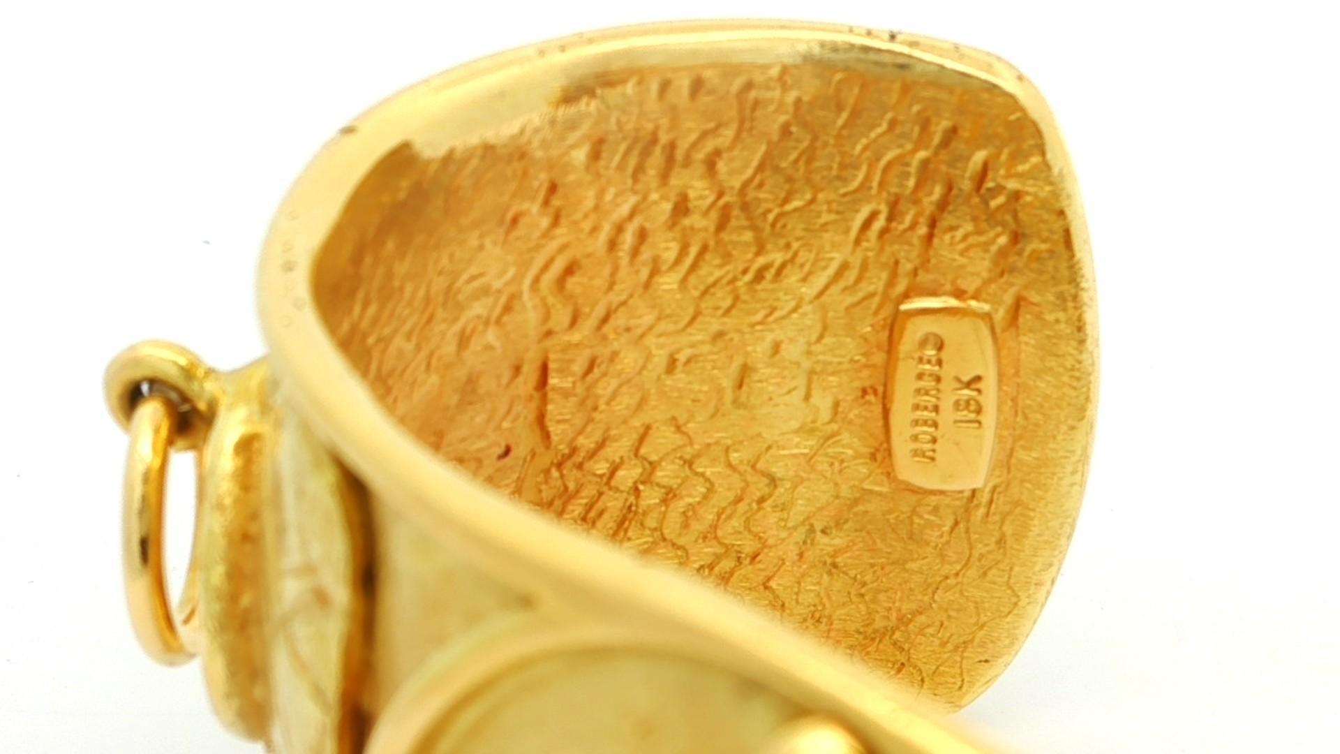 Vintage Denise Roberge, braccialetto con anelli girevoli in oro giallo 18 ct. in vendita 3