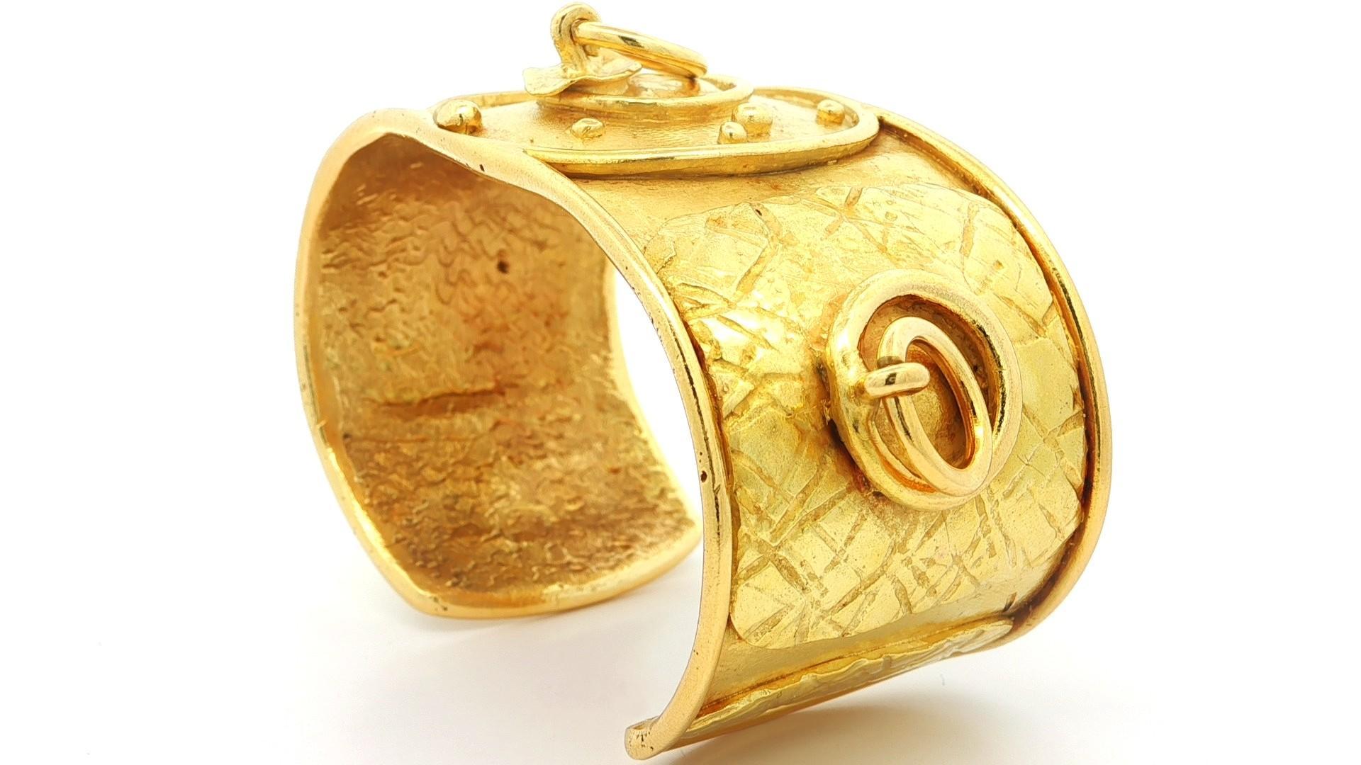 Vintage Denise Roberge, braccialetto con anelli girevoli in oro giallo 18 ct. in vendita 5