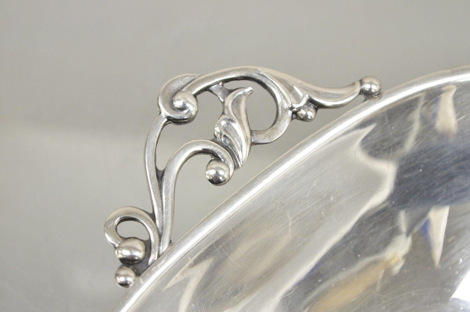 Vintage Denmark Gidom Fraberg Designed Silver Plated Trinket Candy Dish. Circa Mitte des 20. Jahrhunderts. Abmessungen: 2