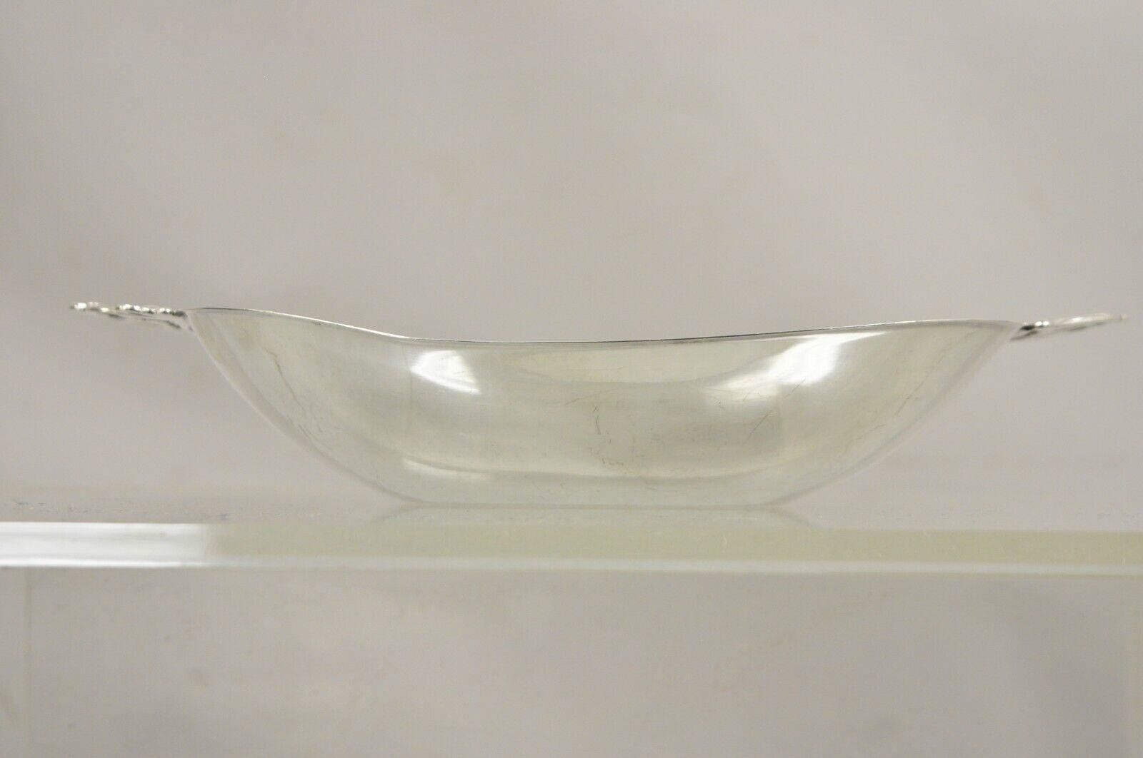 Art Nouveau Vintage Denmark Gidom Fraberg Designed Silver Plated Trinket Candy Dish For Sale