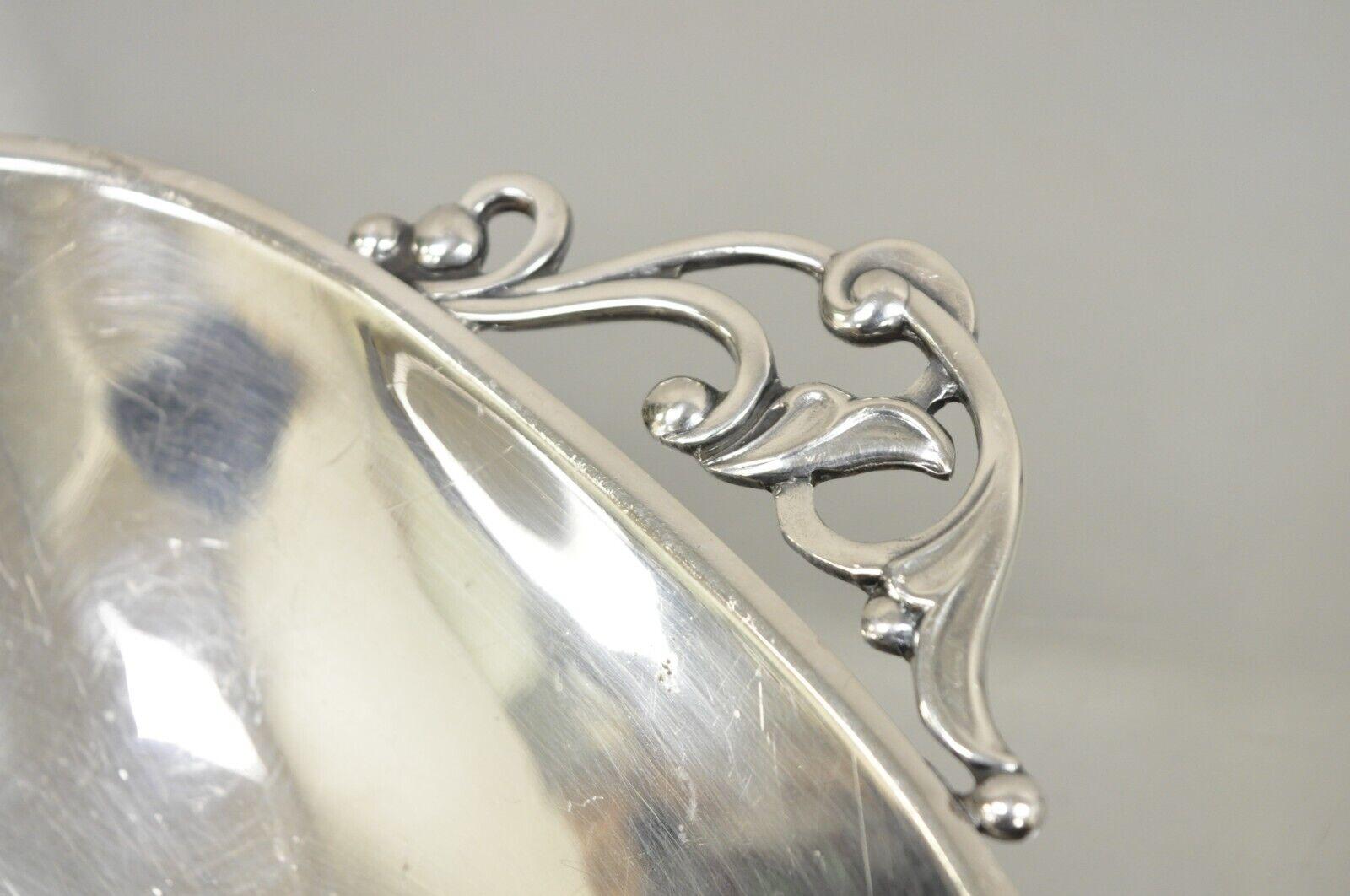 Vintage Denmark Gidom Fraberg Designed Silver Plated Trinket Candy Dish For Sale 3