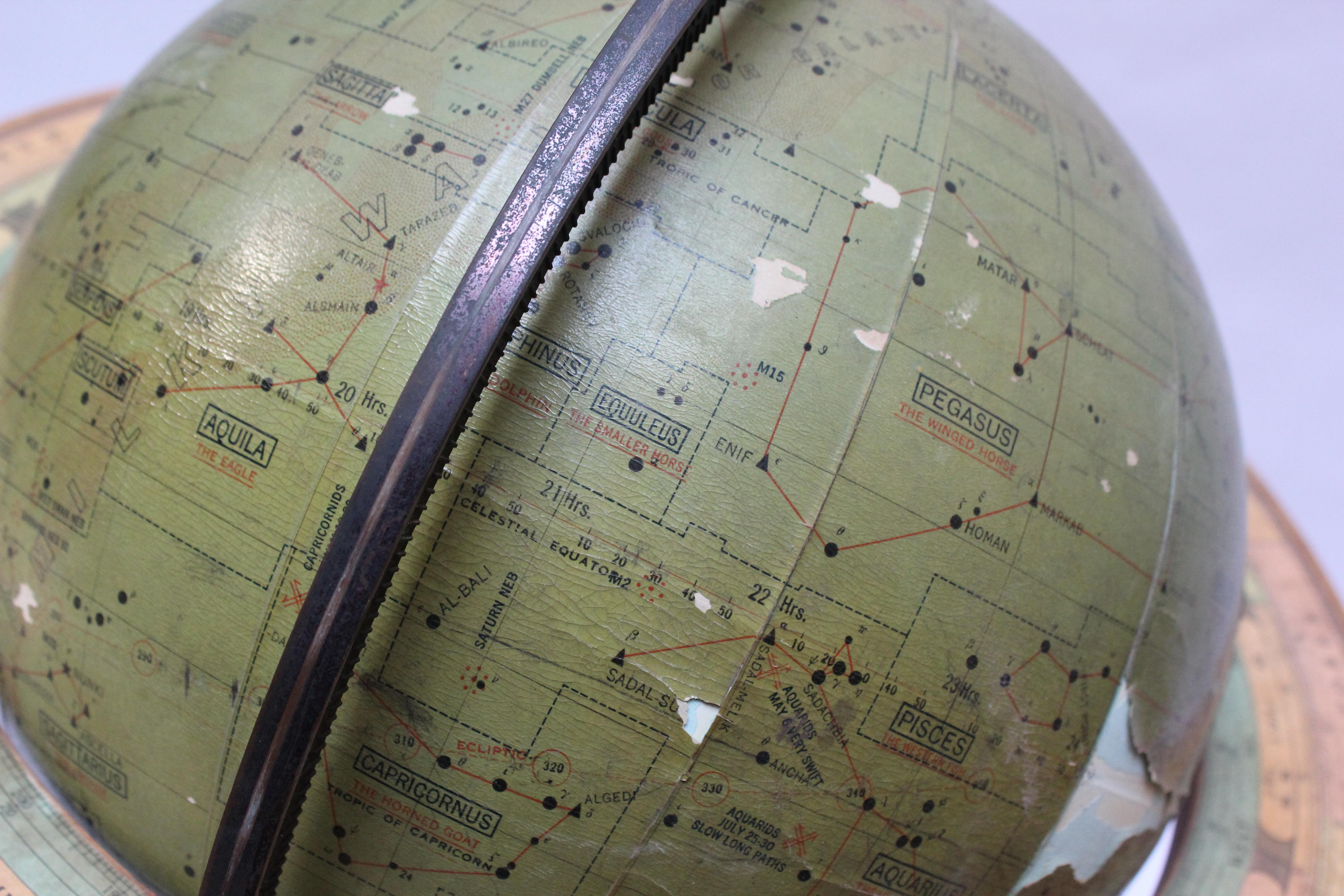 Globo celeste vintage Dennoyer-Geppert en venta 4