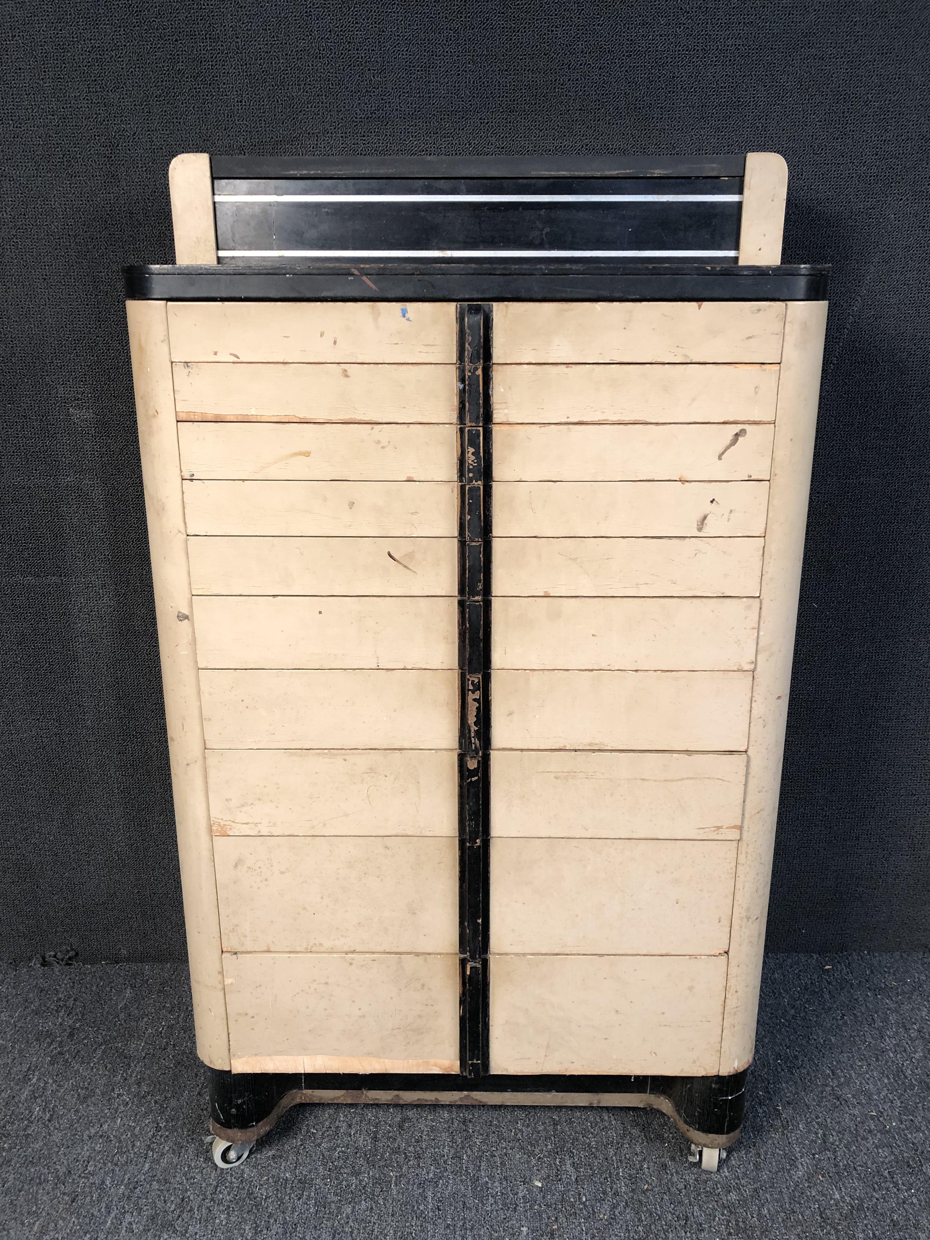 Mid-Century Modern Vintage Dental Cabinet by The American Cabinet Co. For Sale