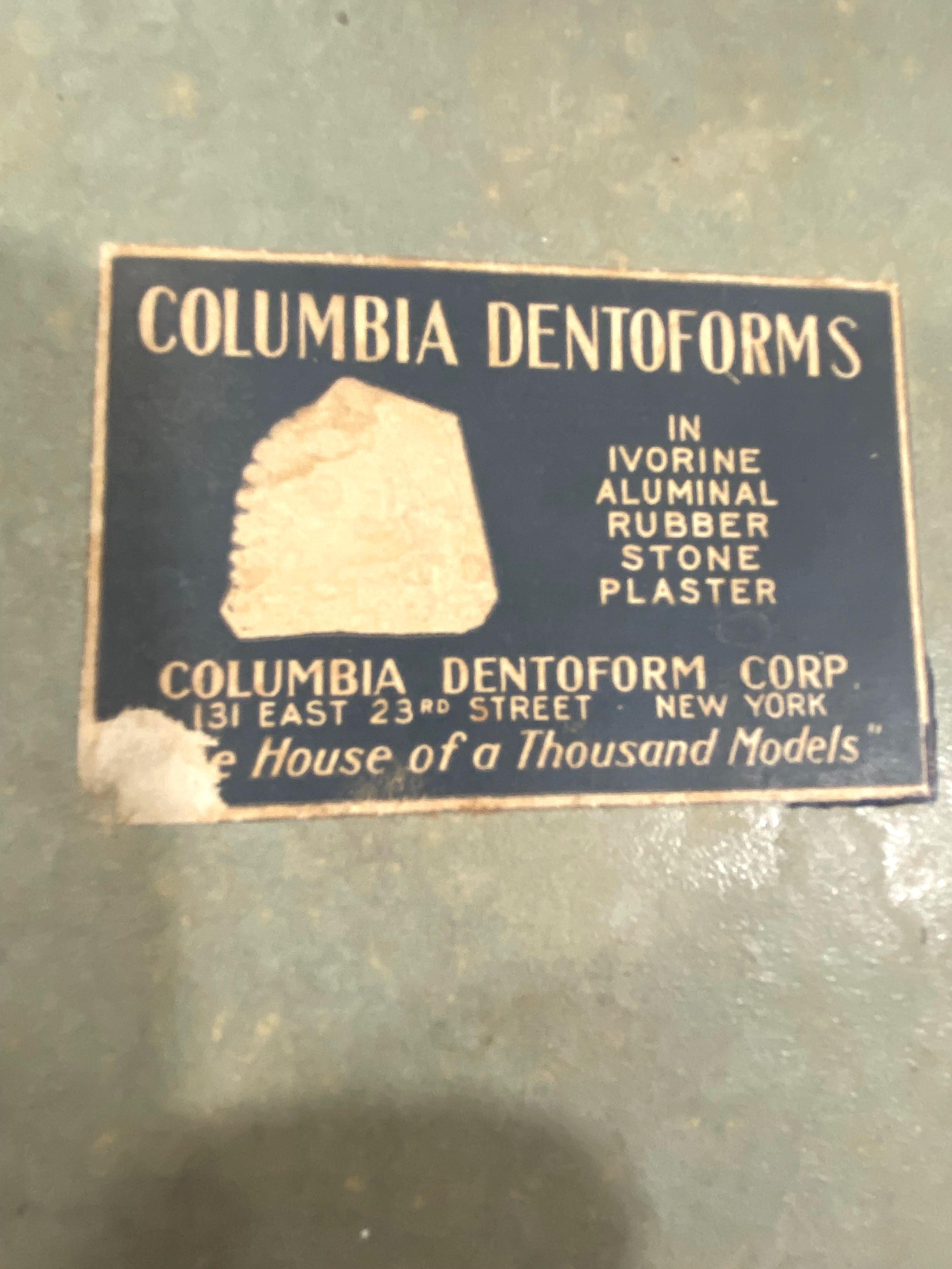 Mid-20th Century Vintage Dental Model of Mouth with Braces in Original Box by Columbia Dentoforms For Sale