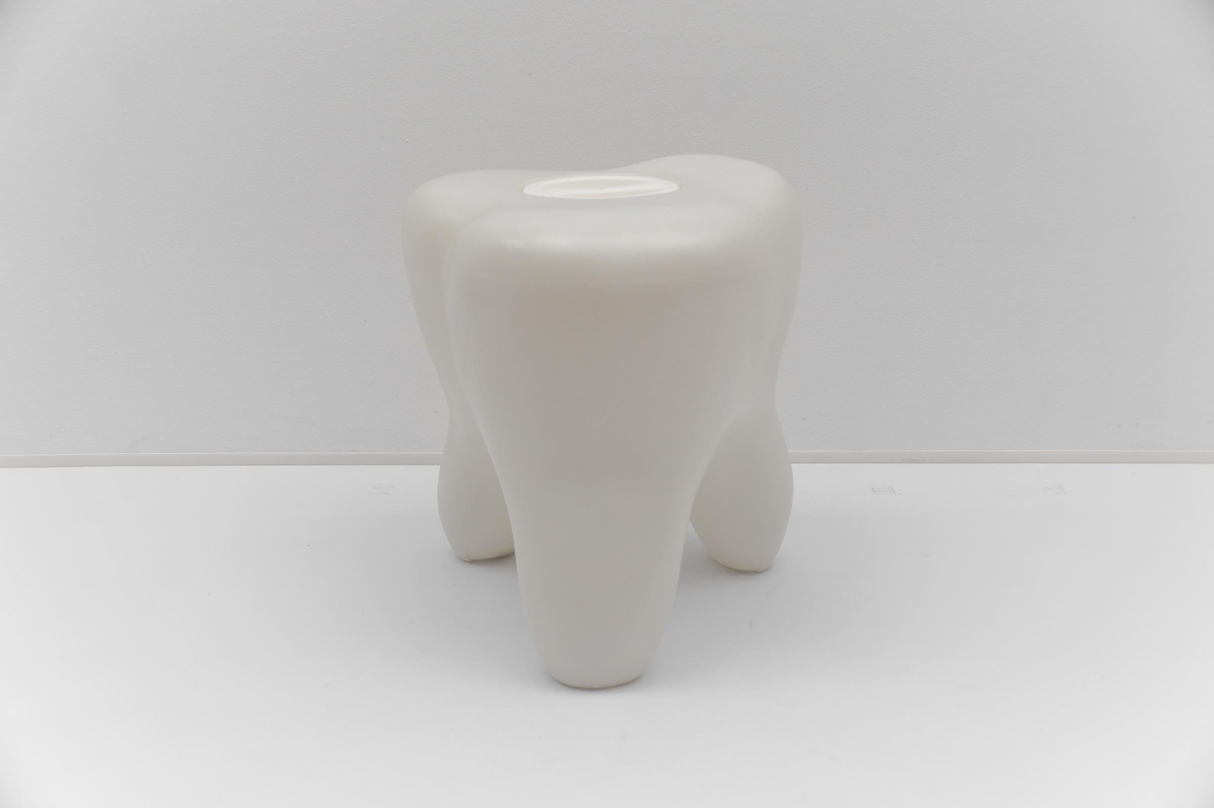 Plastic vintage dental stool with screw cap and storage space, 1960s Italy For Sale