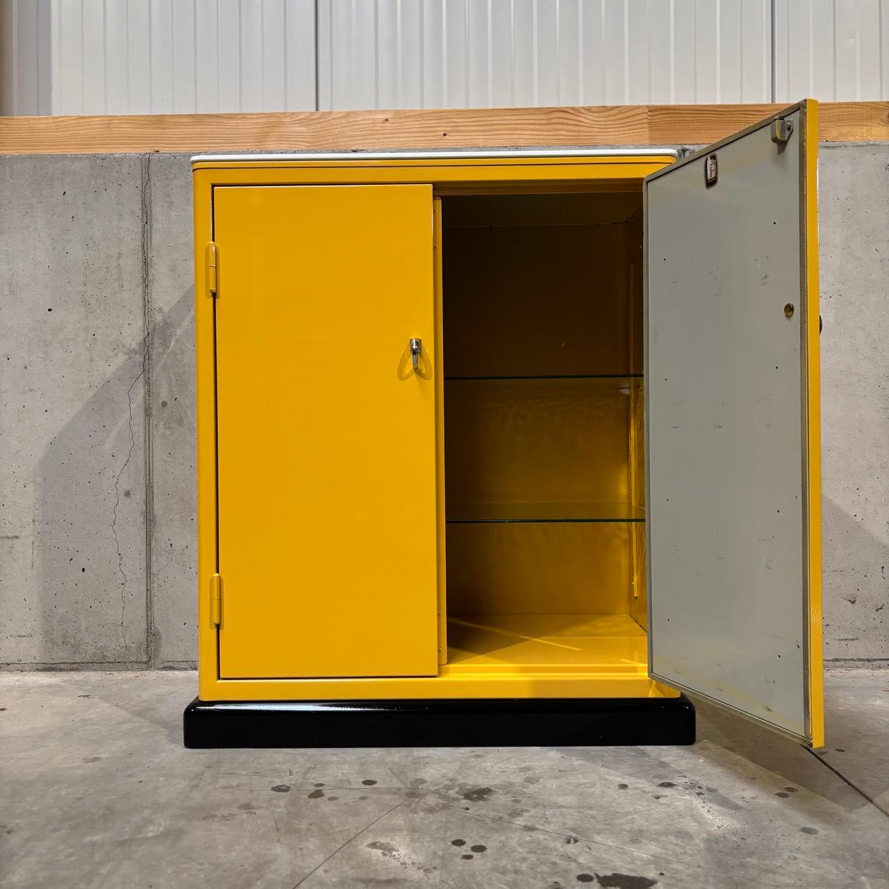 Armoire de dentiste vintage  Baisch  Mid-Century  Jaune 2
