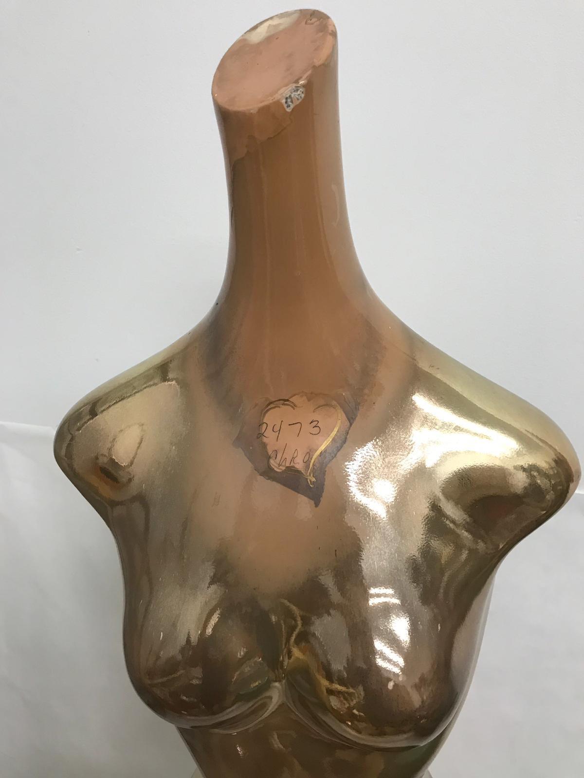 Vintage Department Store Mercury Finish Mannequin In Good Condition In East Hampton, NY