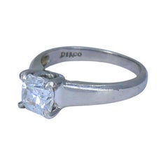 Vintage Derco Platinum Diamond Solitaire Engagement Ring 1.51ct GIA cert