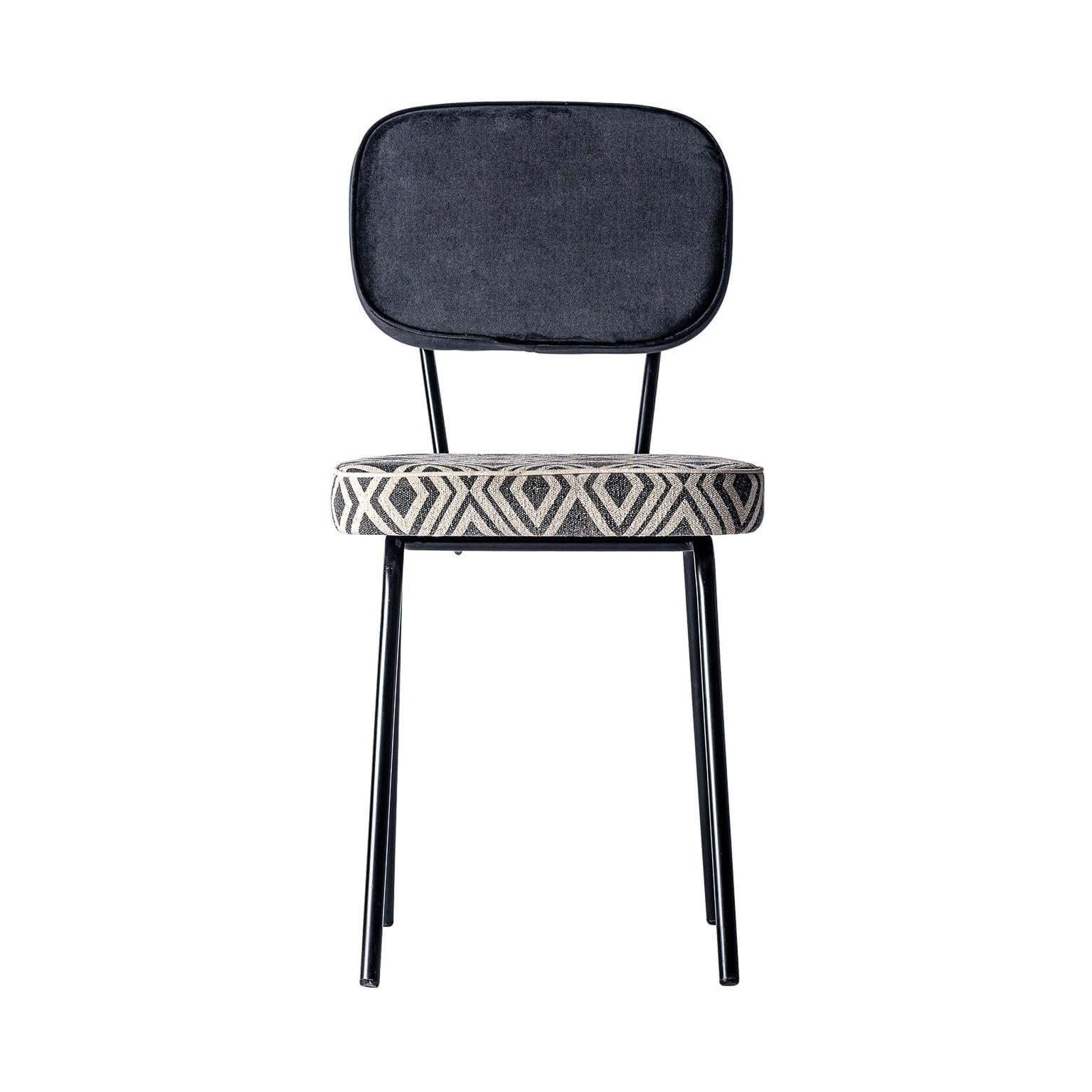 Mid-Century Modern Vintage Design and MCM Style Black and White Fabric Chair
