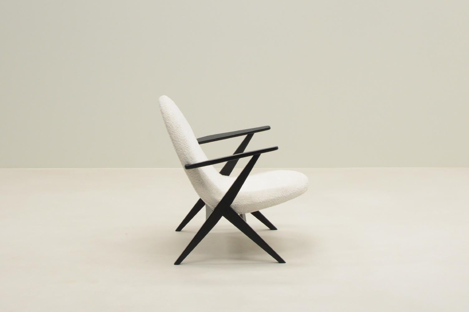 Mid-Century Modern Fauteuil design vintage, Pays-Bas des années 1960. en vente