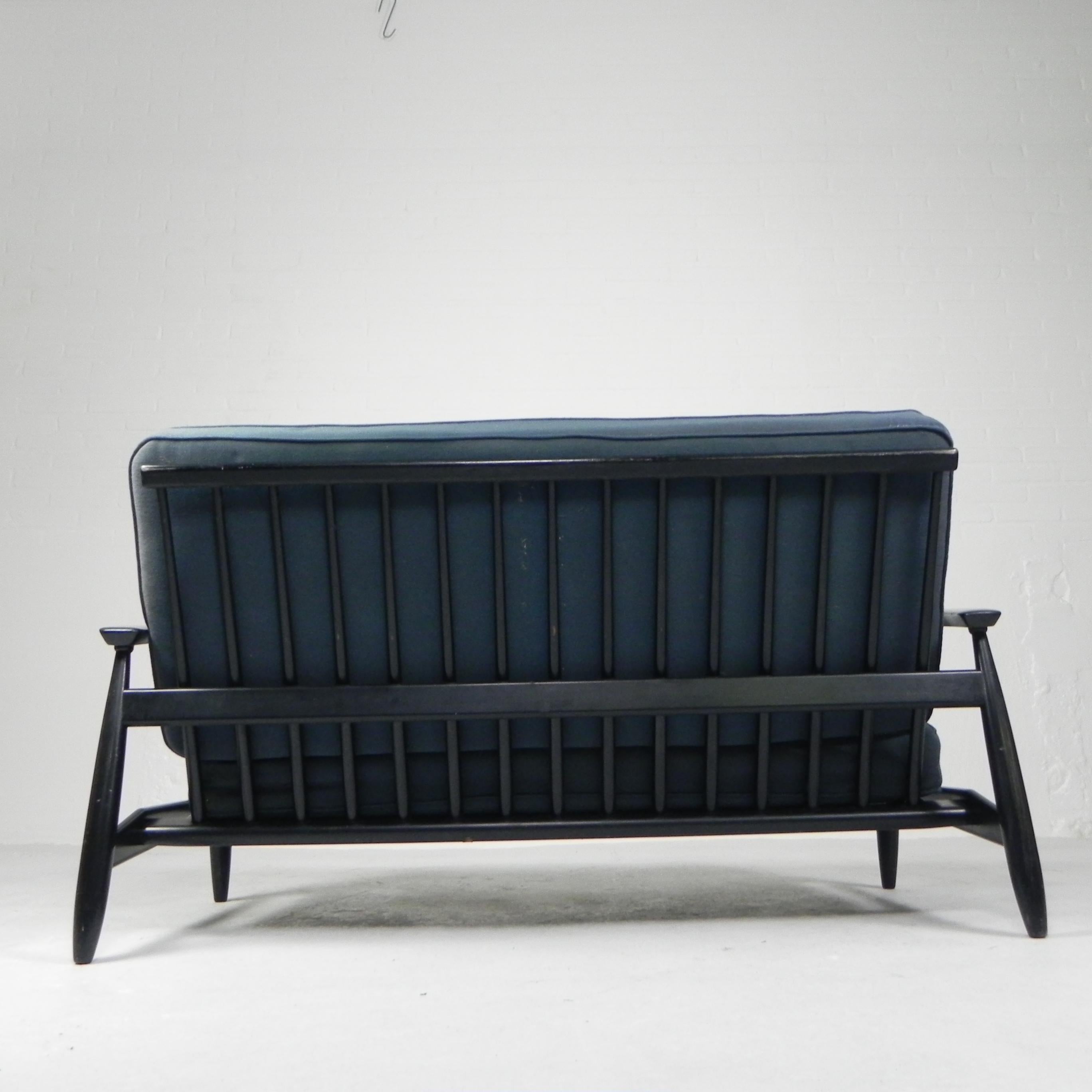 Vintage design bench from the 1960s in the style of Viko Baumritter For Sale 3