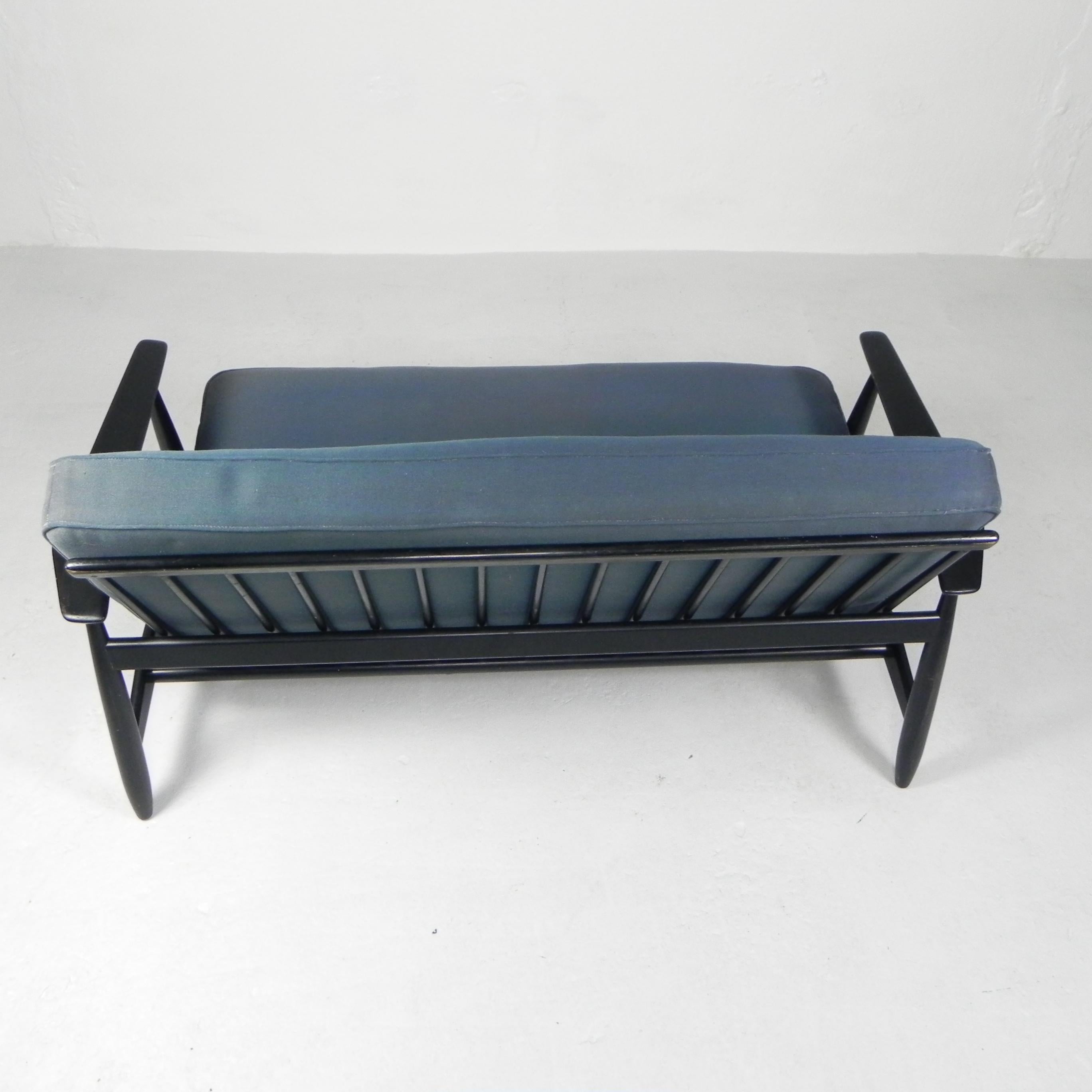 Vintage design bench from the 1960s in the style of Viko Baumritter For Sale 5