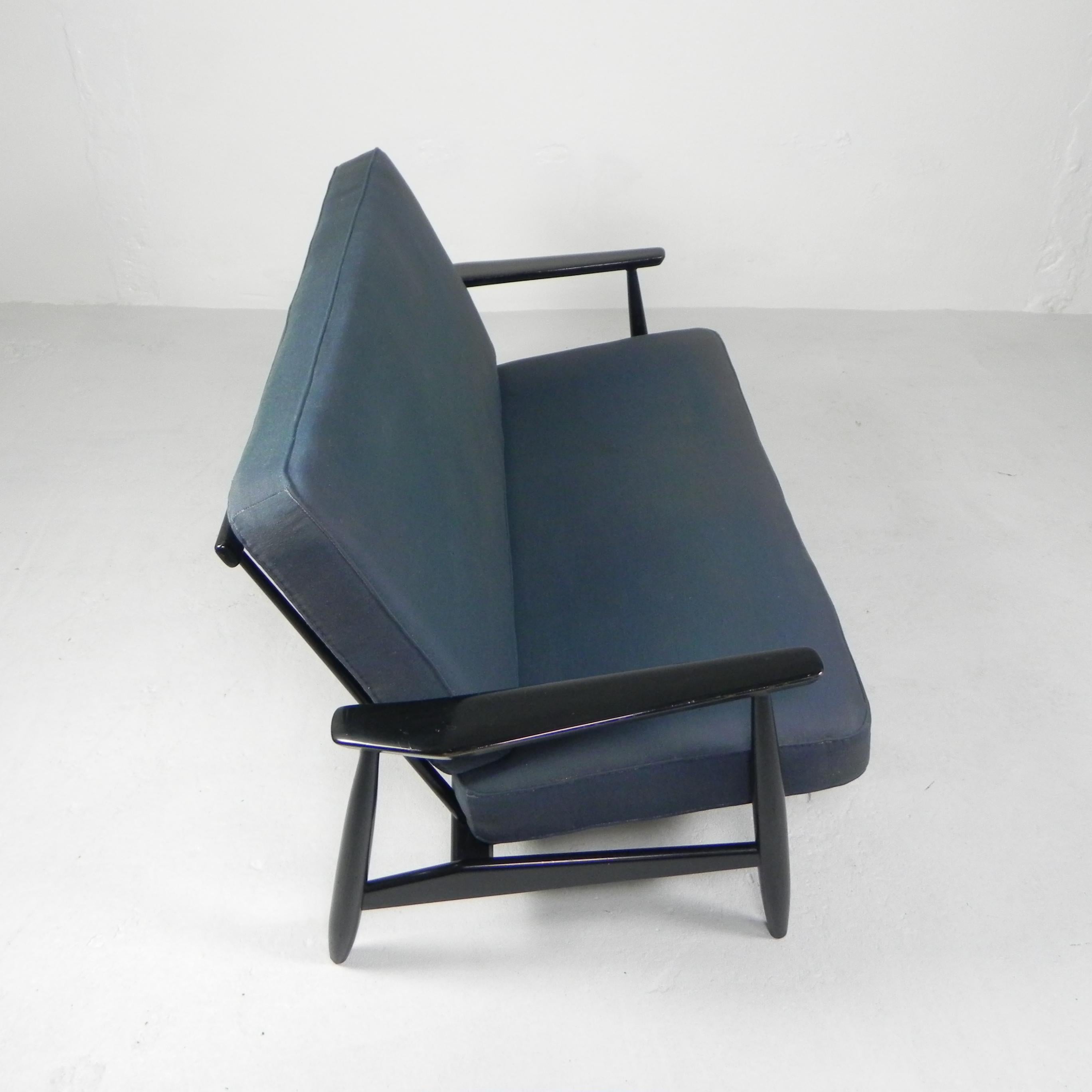 Vintage design bench from the 1960s in the style of Viko Baumritter For Sale 6
