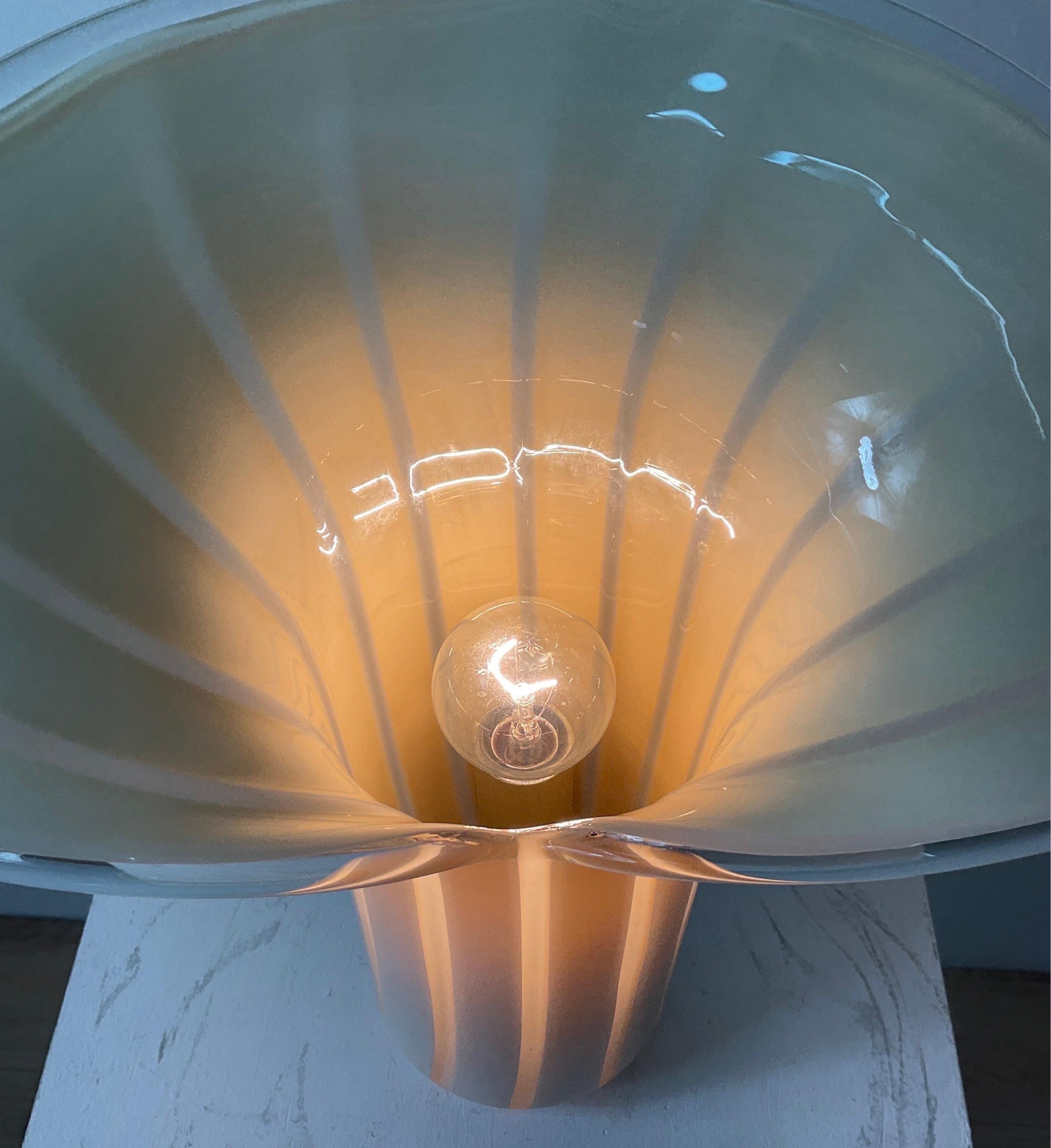 Lampe Vintage Design Venini Mouchoir Muranoglass en vente 6
