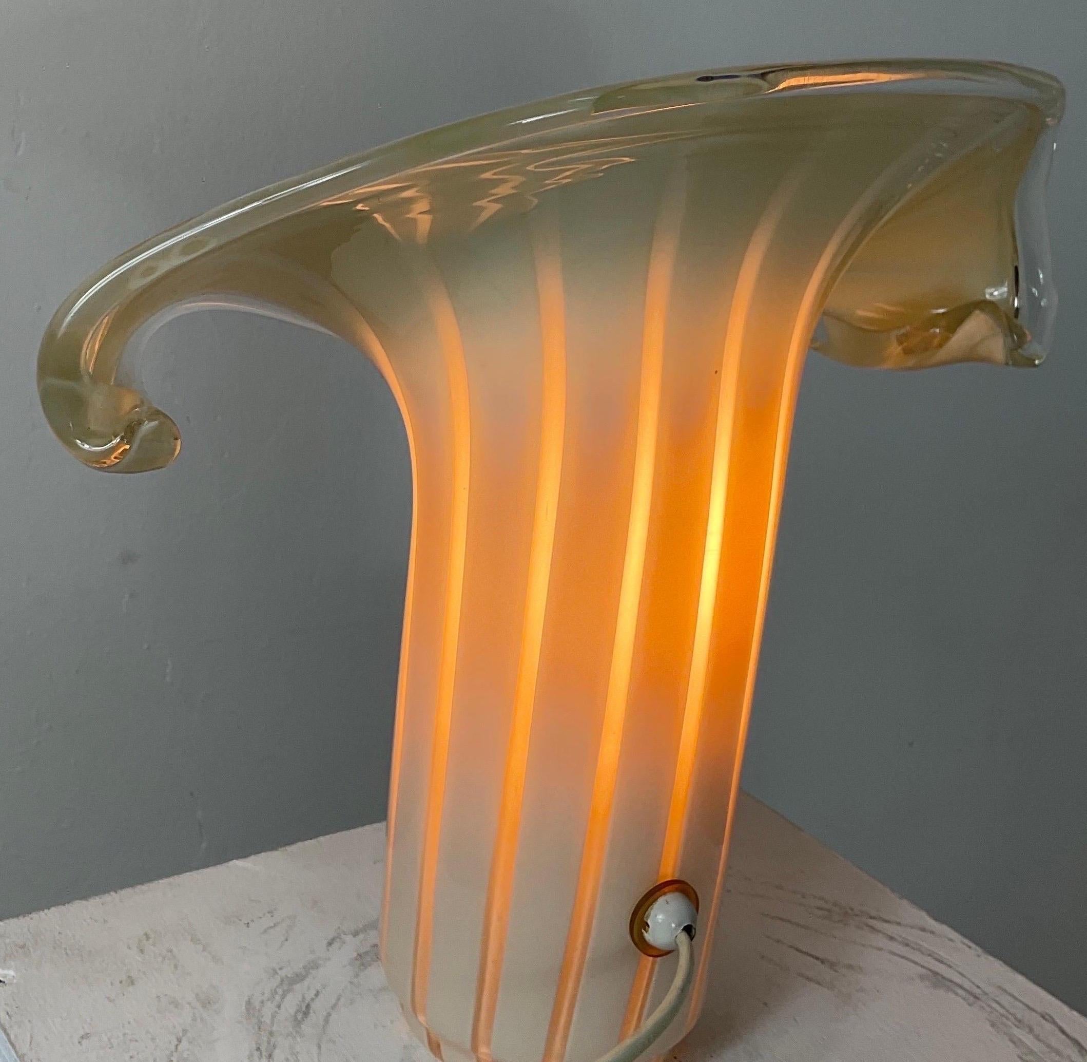 Lampe Vintage Design Venini Mouchoir Muranoglass en vente 8