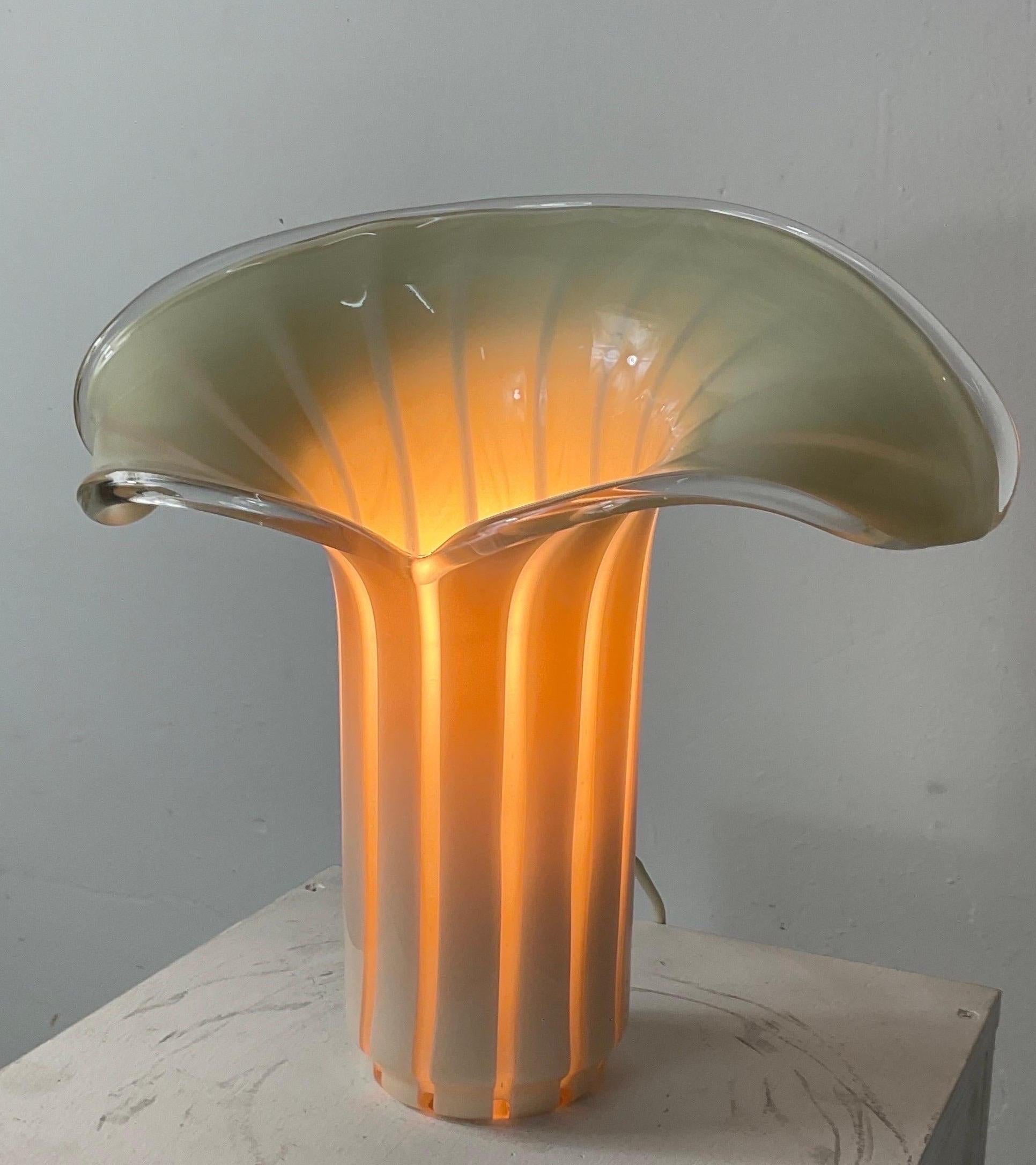 italien Lampe Vintage Design Venini Mouchoir Muranoglass en vente