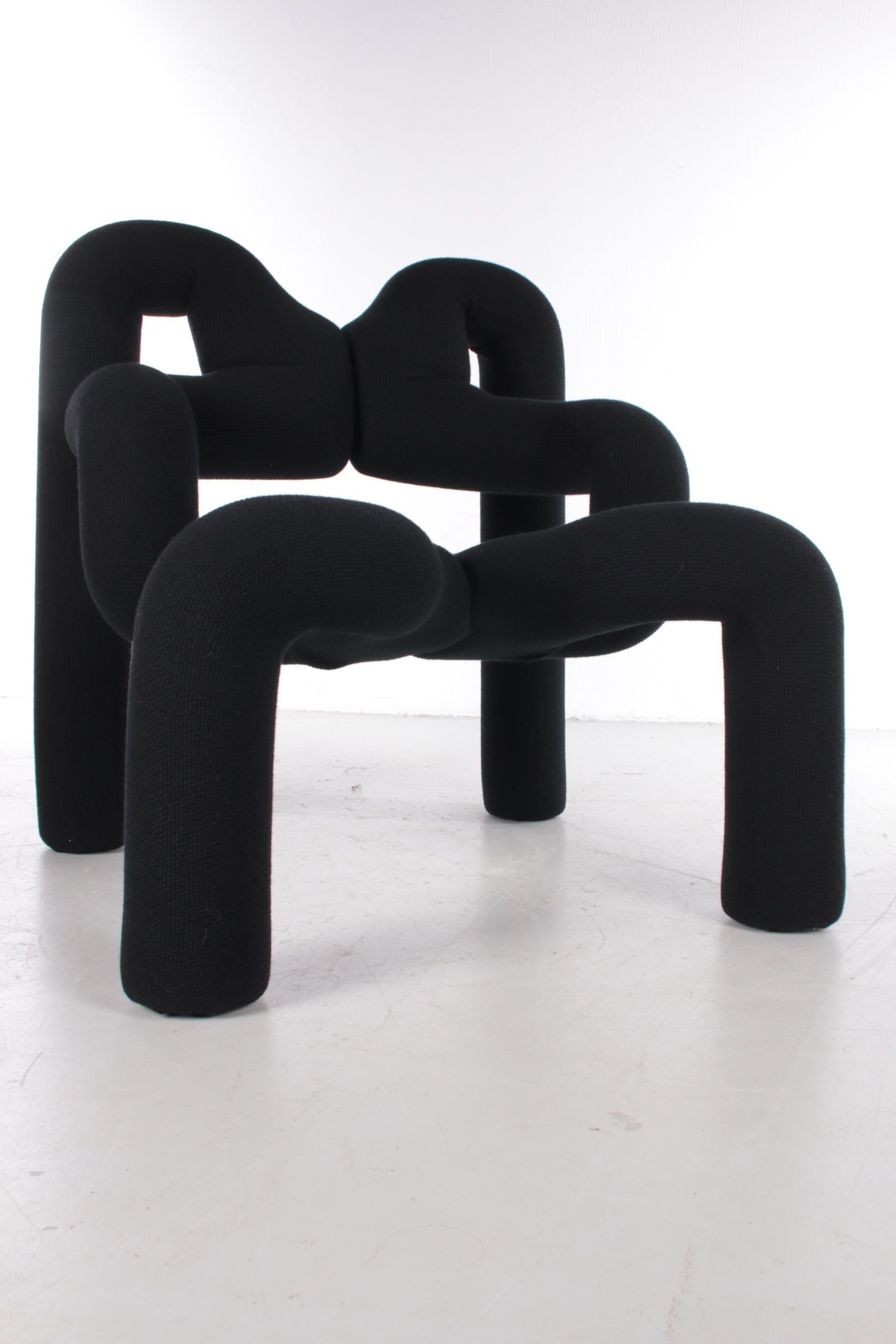 Fabric Vintage Design Chair Terje Ekstrøm Ekstrem Lounge Armchair Stokke Varier