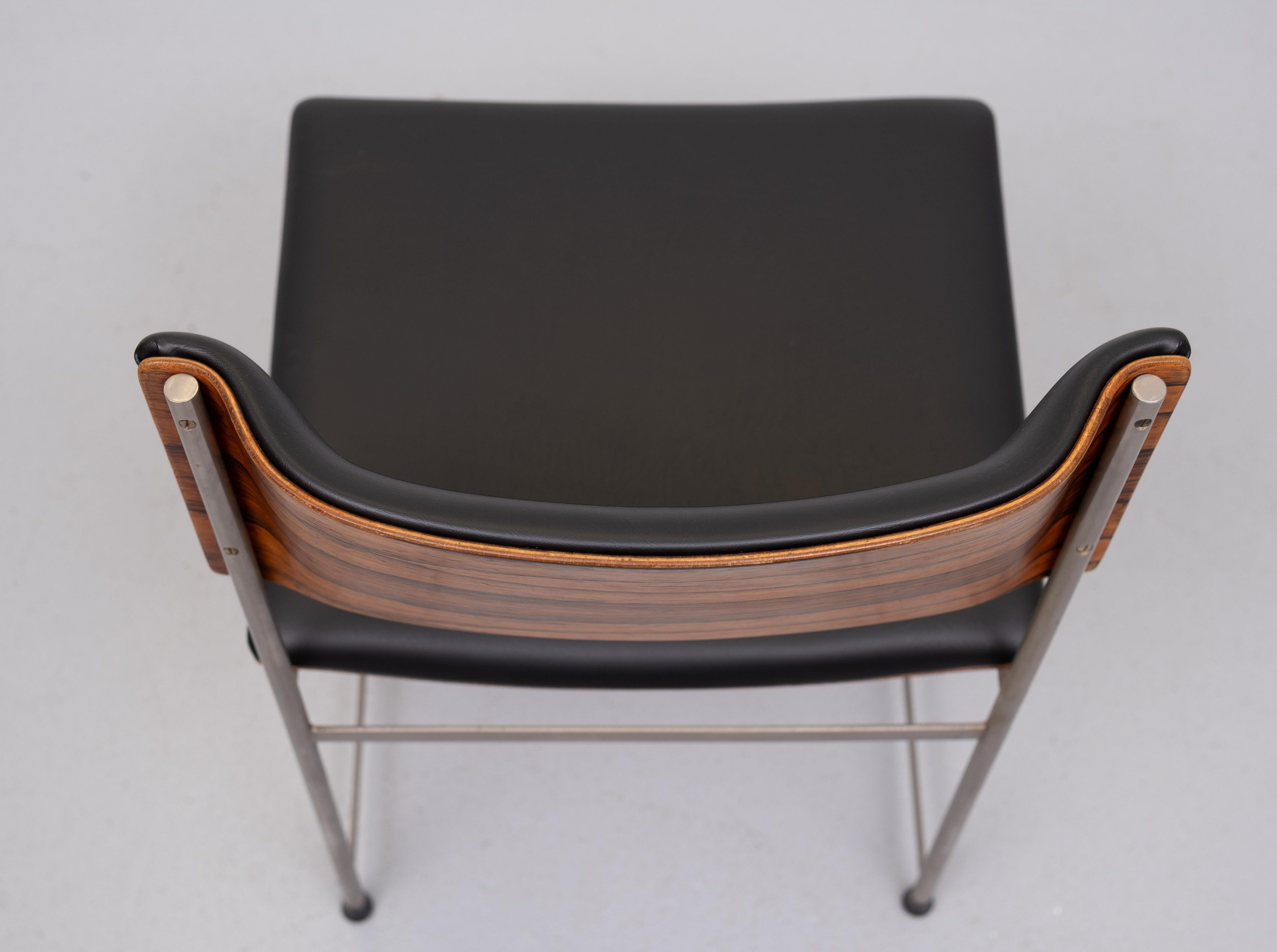 Vintage design curved dining chairs SM08 by Cees Braakman for Pastoe, 1950s  For Sale 5
