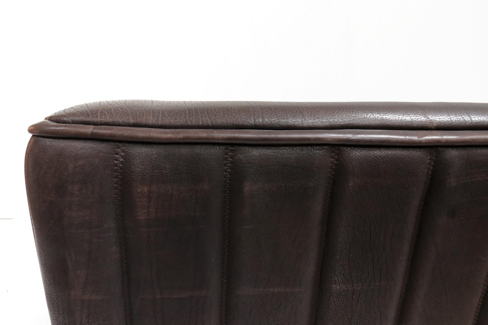 Vintage Design De Sede DS 84 Leather Sofa, Switzerland, 1970s 4