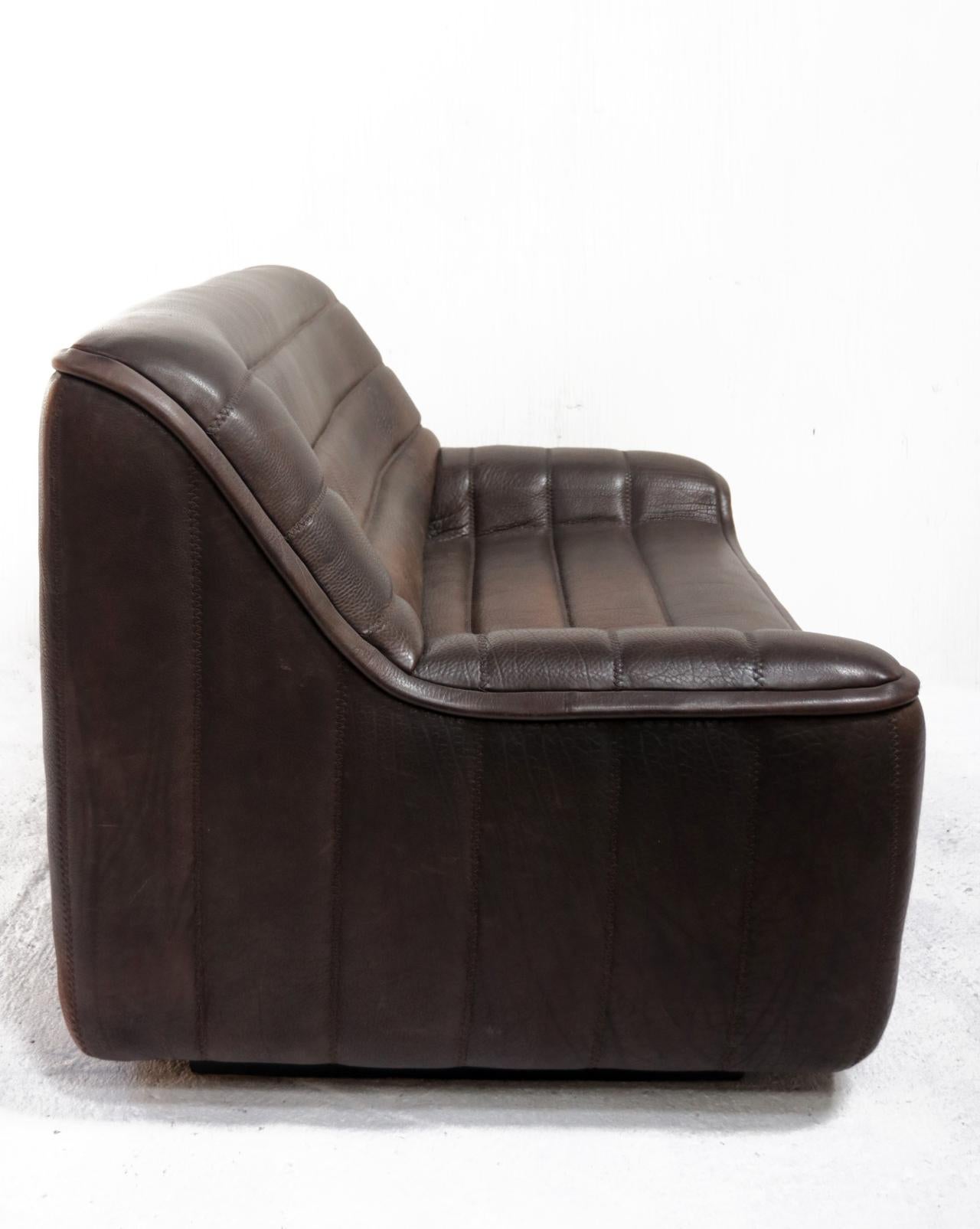 Vintage Design De Sede DS 84 Leather Sofa, Switzerland, 1970s 2