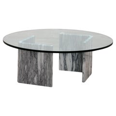 Used Design Italian marble vintage coffee table, 1970s Italy