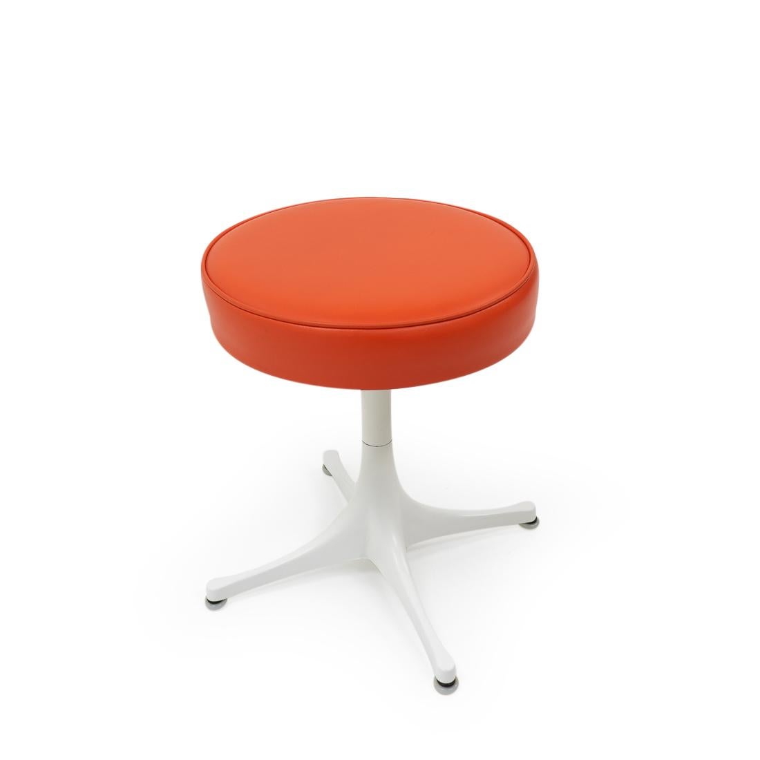 Mid-Century Modern Vintage Design Nelson Swivel Pedestal Stool for Herman Miller, 1970s For Sale