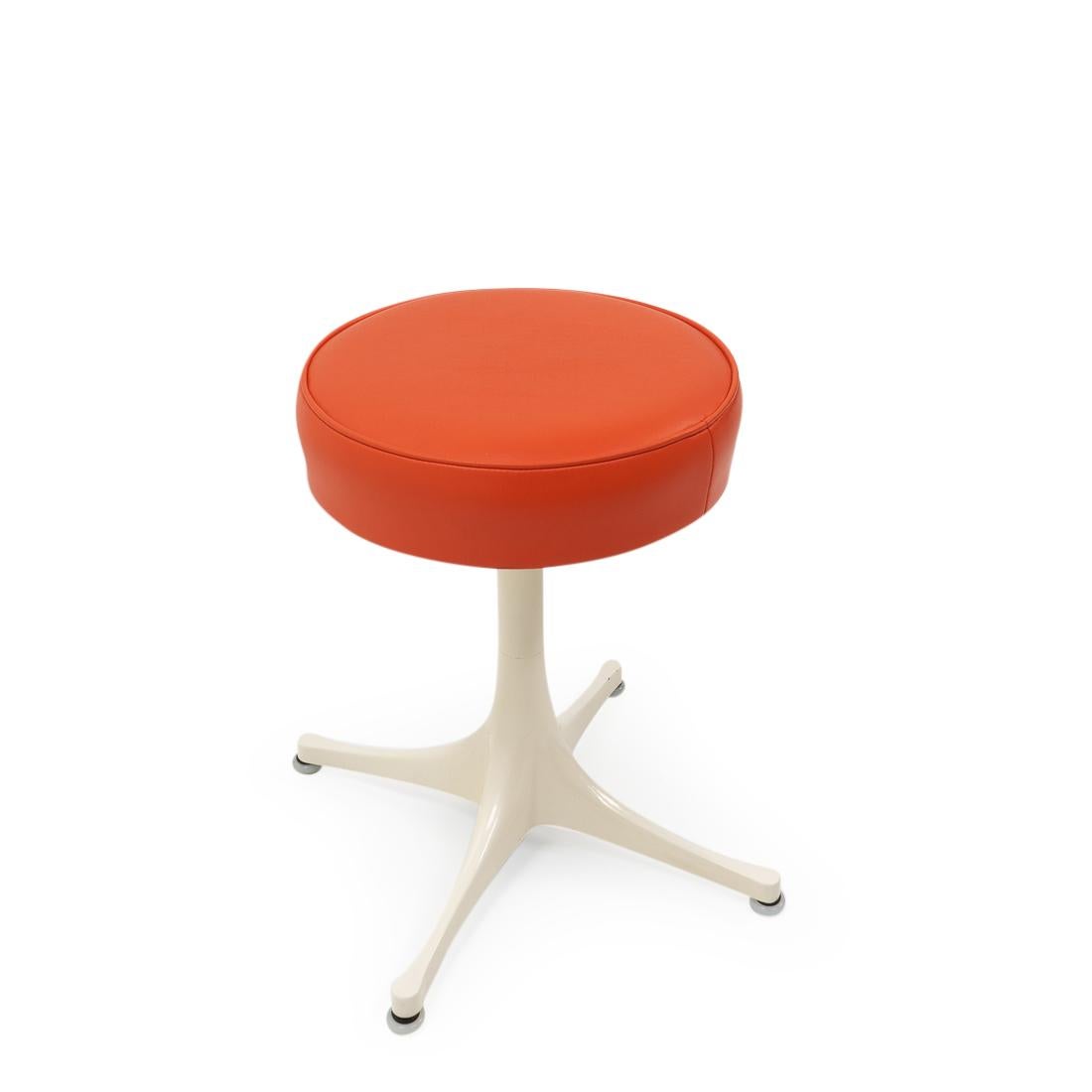 Métal Tabouret pivotant à piédestal au design vintage Nelson pour Herman Miller, 1970 en vente