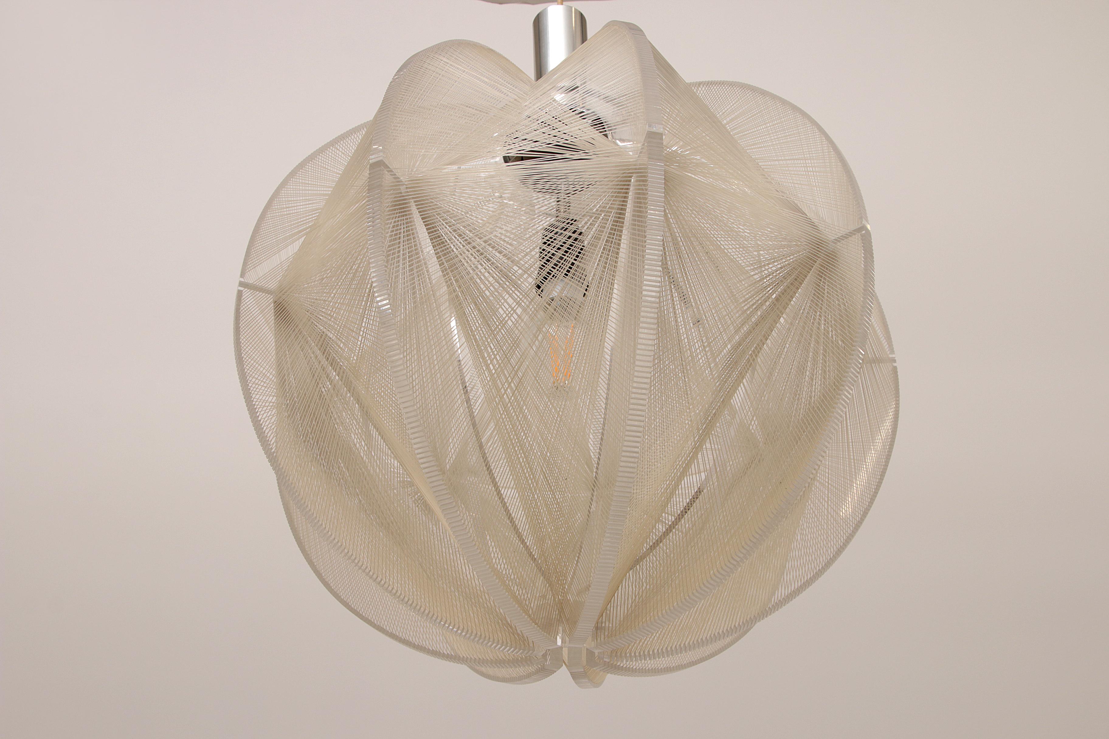 Vintage Design Nylon Wire Lamp Paul Secon 'Swag' Lamp, 1960 Germany 2