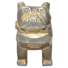 Vintage Design Patent Mack Trucks Bull Dog Figurine, Statue, Animal Sculpture