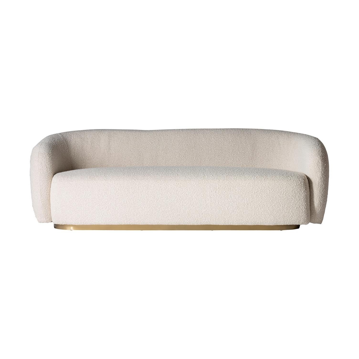 Mid-Century Modern Vintage Design Style Bouclé Fabric Sofa For Sale