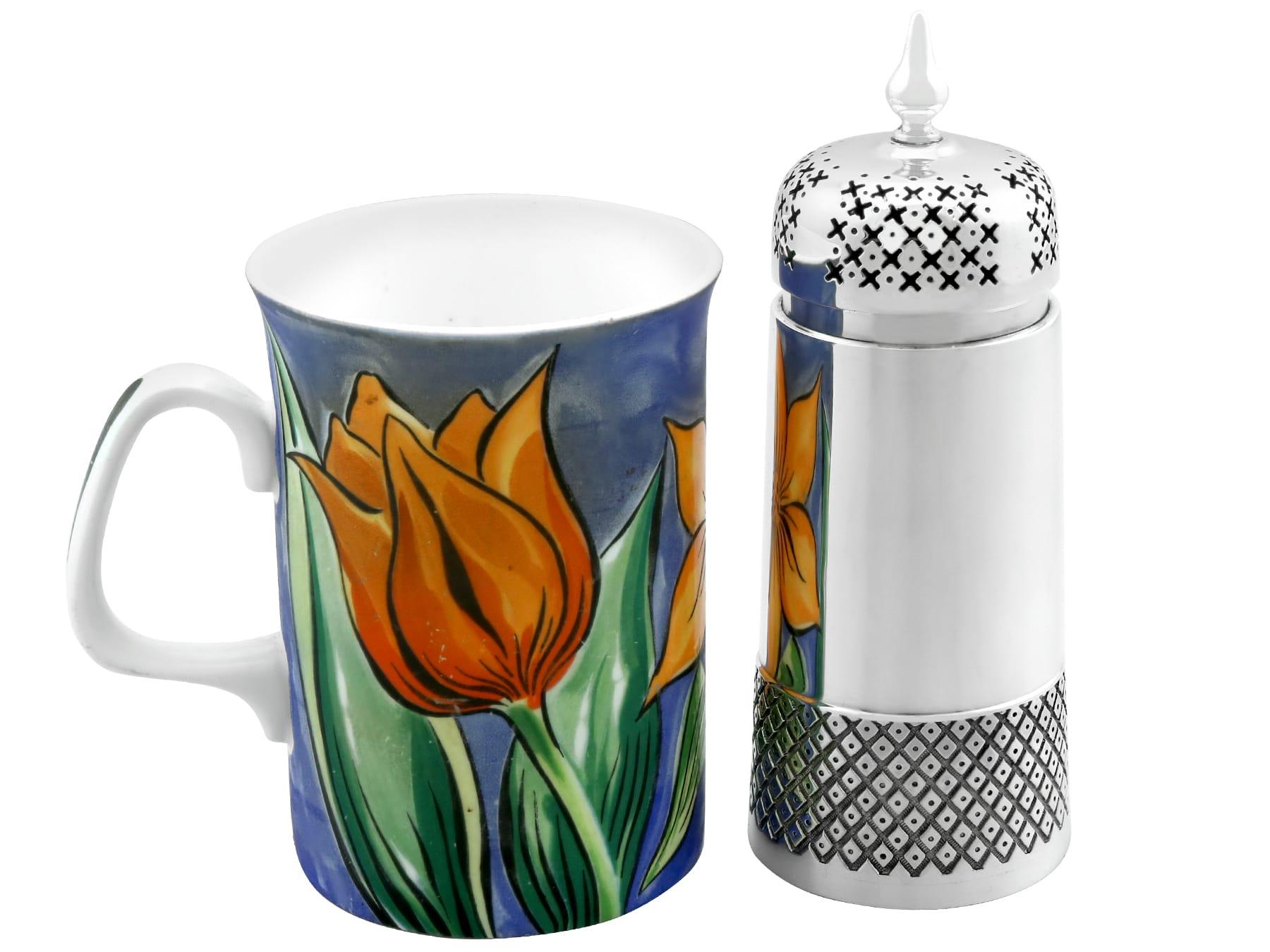 Azucarero de plata de ley de diseño vintage Inglés en venta