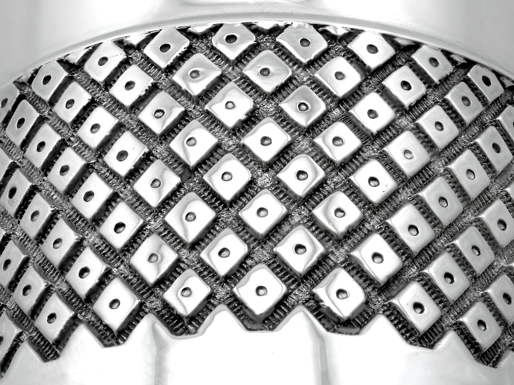 Azucarero de plata de ley de diseño vintage mediados del siglo XX en venta