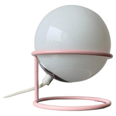 Vintage Design Table Lamp with Opaline Globe, 1970s–80s