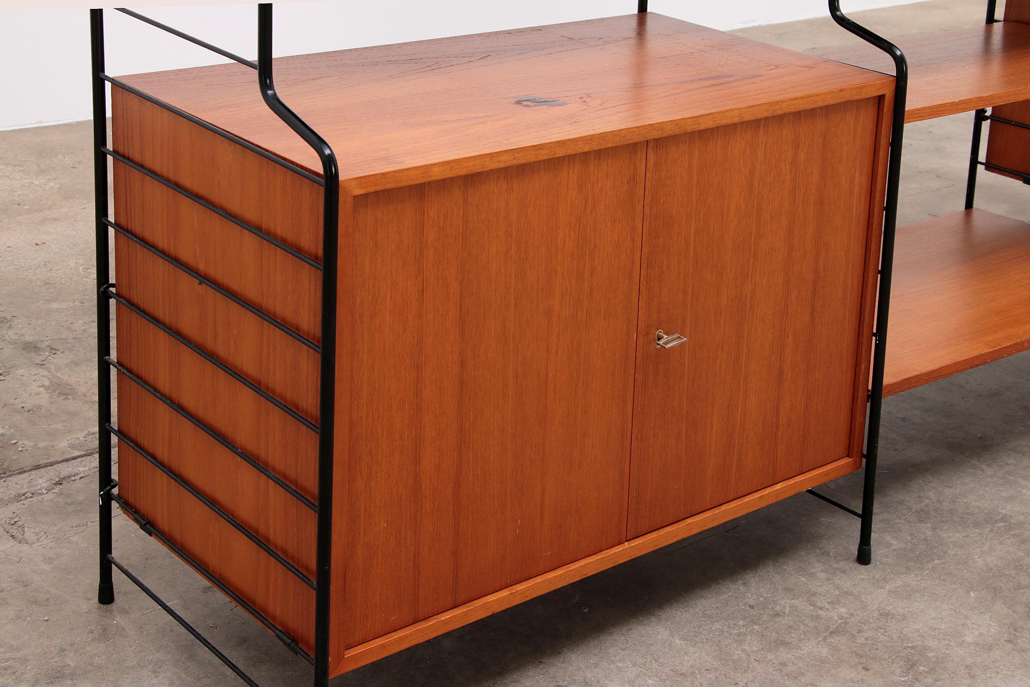 Mid-20th Century Vintage Design WHB Wall unit or string regal color walnut, 1960