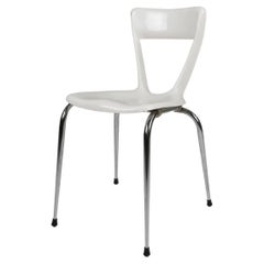 Used design white Gilac dining chair No. 1183, France, 1960s