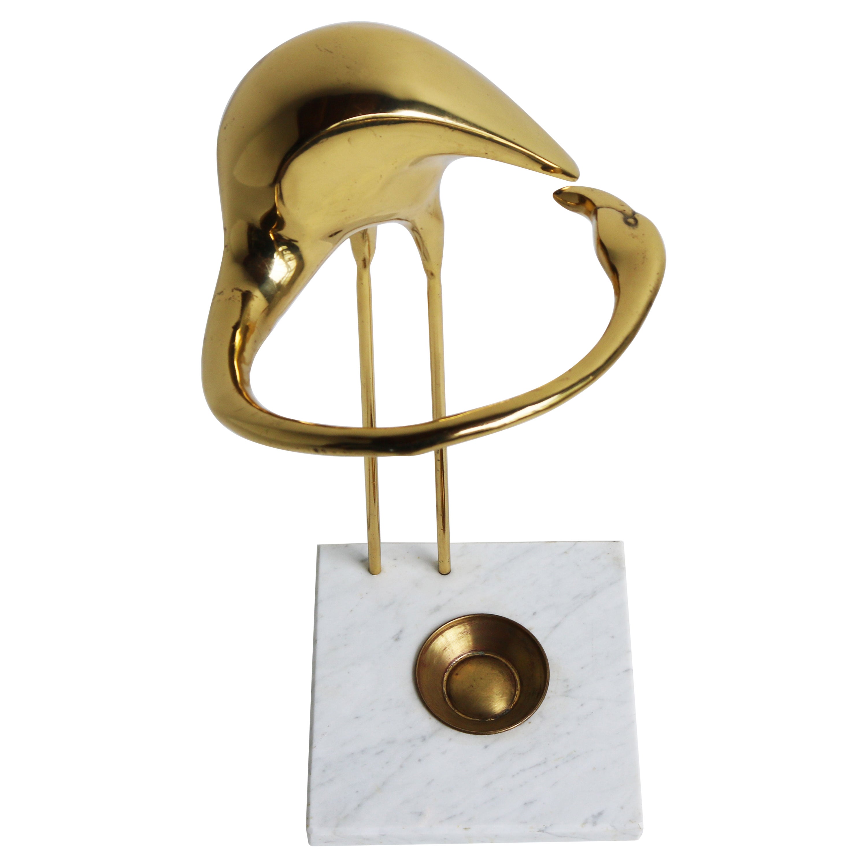 Vintage Design Willy Daro Portaombrelli Fenicottero Hollywood Regency Brass 1960