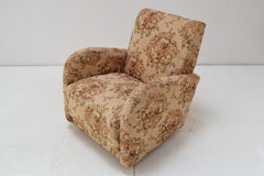 Vintage designed armchair with wheels, Czechoslovakia, 1950s.