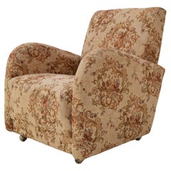 Vintage designed armchair with wheels, Czechoslovakia, 1950s.