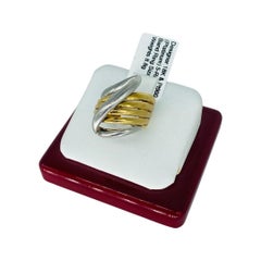 Vintage Designer 18K and Platinum 5-Row Band Ring