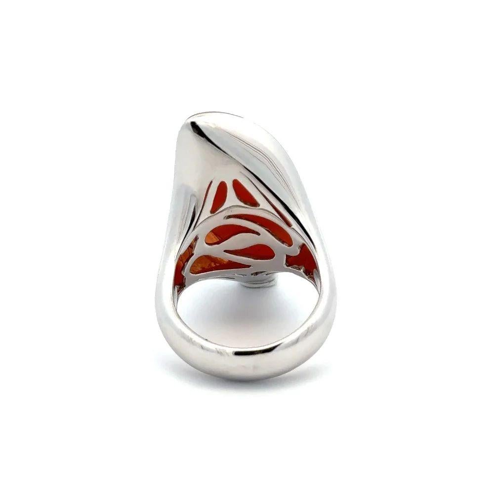 Vintage Designer 20 Carat Freeform Peruvian Opal and Diamond Gold Statement Ring For Sale 1