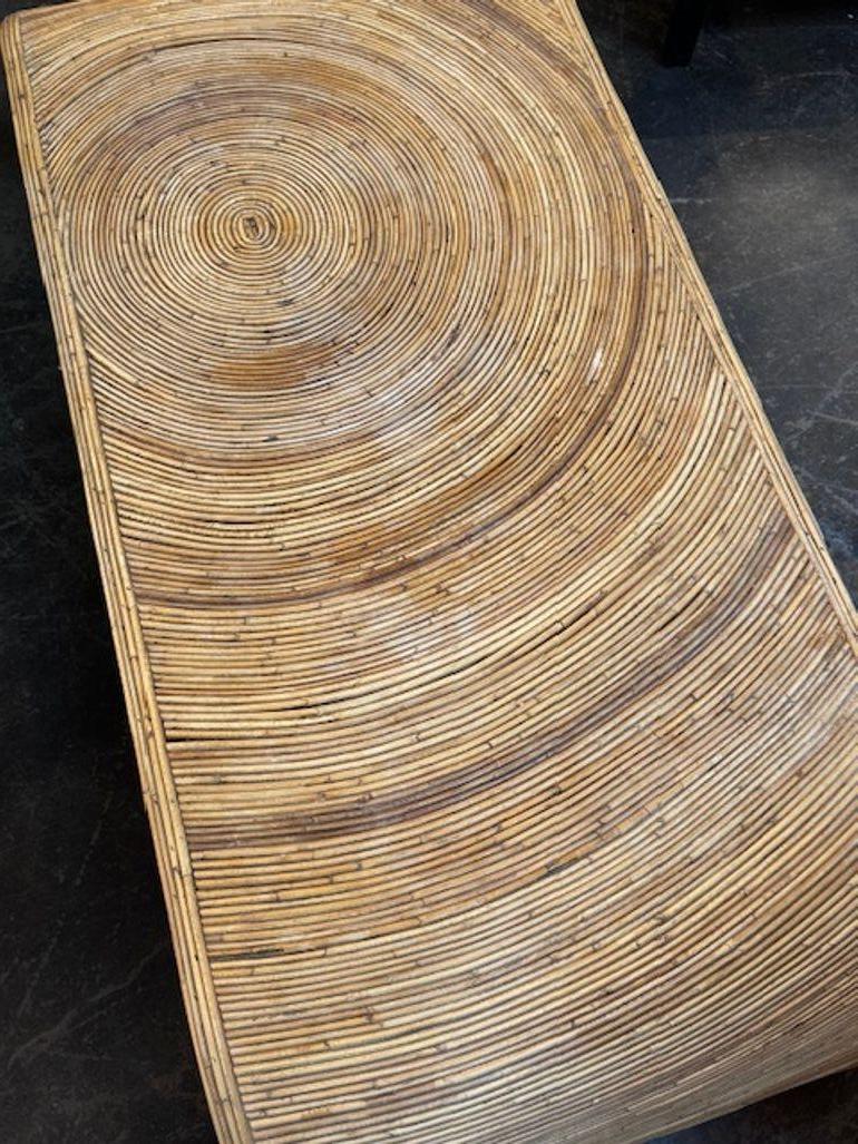 Bambou Table basse vintage en bambou en vente