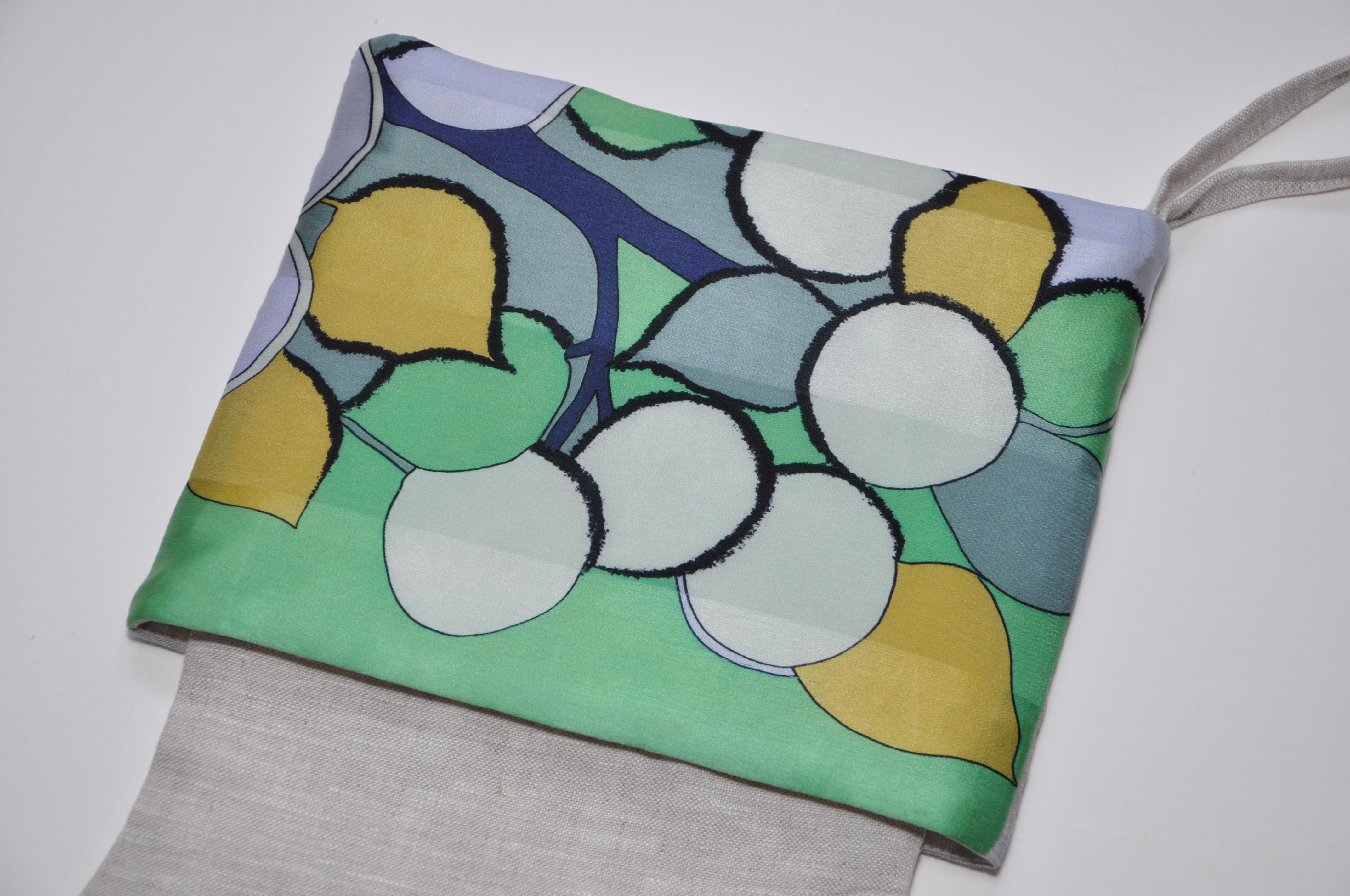 Vintage designer Christian Fischbacher silk scarf Irish linen Christmas stocking blue turquoise green gold

Katie Larmour Linen is known for her use of luxury salvaged materials, with this collection, each one-of-a-kind Christmas stockings has been