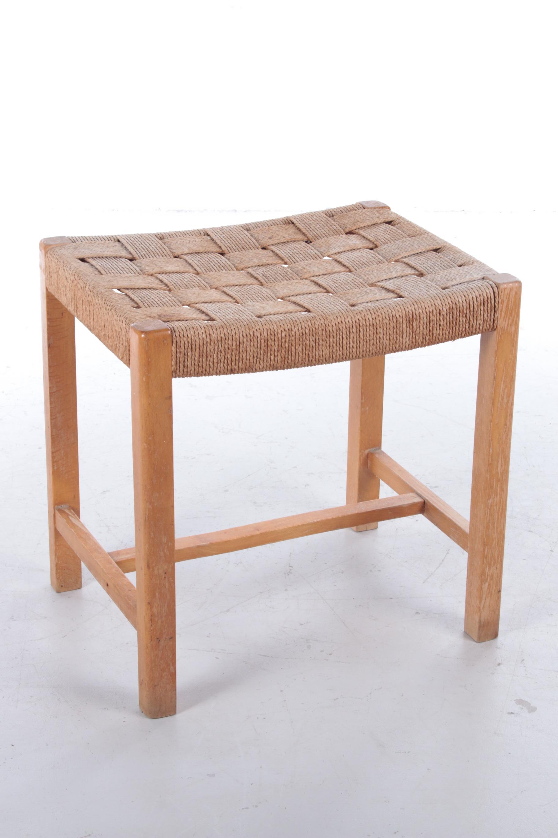 small woven stool