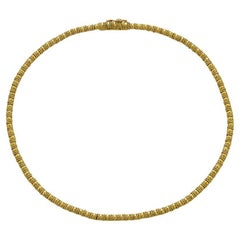 Vintage Designer Lalaounis Gold Beaded Necklace, 22k, c. 1980