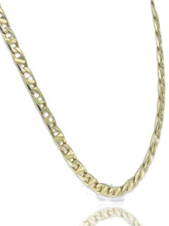 Vintage Designer Men’s 5mm Fancy Mariner Link Chain Necklace 14k Gold