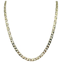 Vintage Designer Men’s 5mm Fancy Mariner Link Chain Necklace 14k Gold