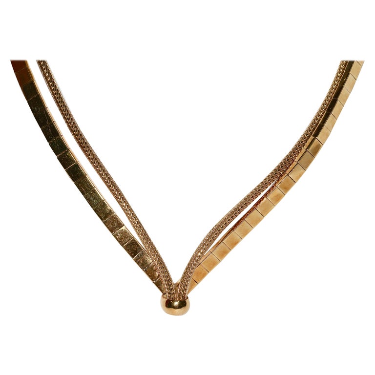 Vintage Designer Necklace by Grosse 'Christian Dior' 1962 14 Karat Gold